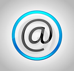 Email address icon round blue push button