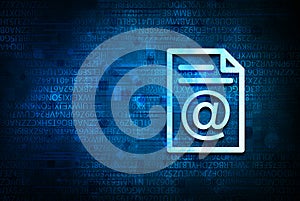 Email address page icon abstract blue background illustration design