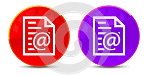 Email address page icon glossy round buttons illustration