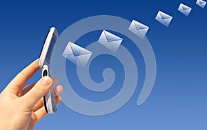 Email being sent by a wireless photo