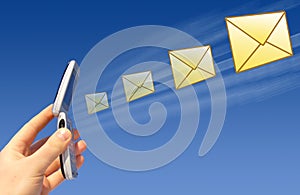 Email being sent by a wireless photo