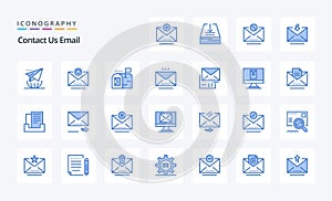 25 Email Blue icon pack