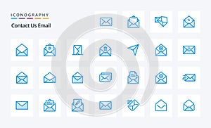 25 Email Blue icon pack