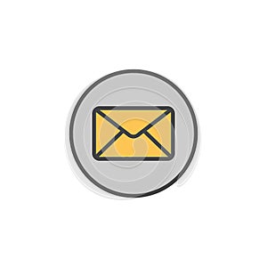 Email button icon in colored version
