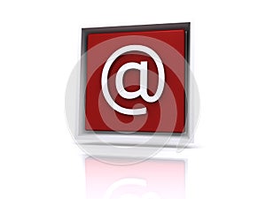 Email @ button in red
