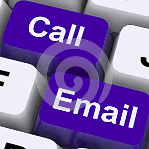 Email And Call Keys For Communications