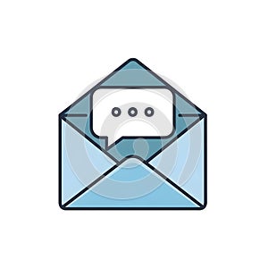 Email and Chat Message Vector Icon