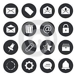 Email circle icons