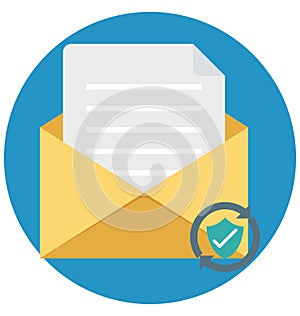 Email Color Isolated Vector Icon that easily can be modified and edit.