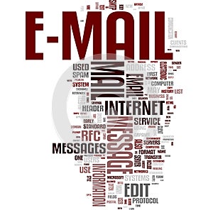 Email communication word cloud