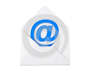 Email Concept. E-mail sign in envelope