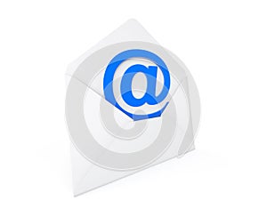Email Concept. E-mail sign in envelope