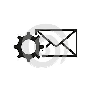 Email Configuration, Management Interface Icon. Vector illustration. EPS 10.