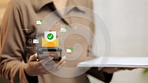 Email Notification Confirmation on Mobile Interface