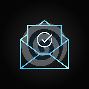 Email confirmation concept colorful vector line icon photo