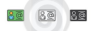 Email Contact card icon