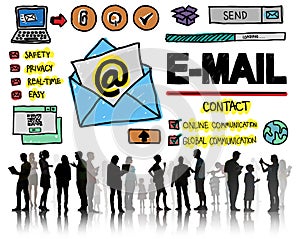 Email Correspondance Online Messaging Technologgy Concept photo