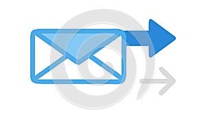 Email delivery icon, message sent successfully, vector design Generative AI