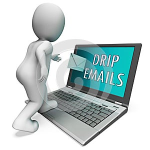 Email Drip Marketing Newsletter Outreach 3d Rendering