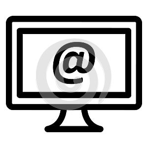 Email, email screen Isolated Vector icon which can easily modify or edit