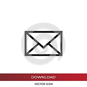 Email envelope icon in modern design style for web site and mobile app