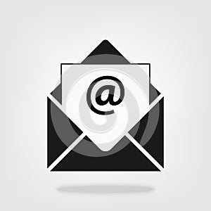 Email envelope icon vector illustration for graphic design, logo, web site, social media, mobile app, ui