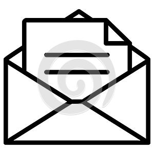 Email envelope Isolated Vector icon which can easily modify or edit