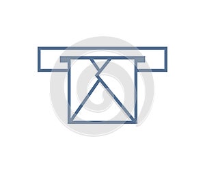 Email envelope through mailbox. Either sending or receiving. Vector icon design