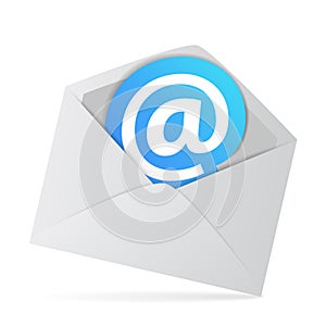 Email Envelope With At Web Symbol