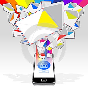 Email Envelopes streaming from a Smart Phone