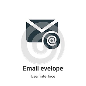 Email evelope vector icon on white background. Flat vector email evelope icon symbol sign from modern user interface collection