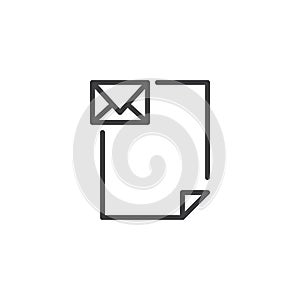 Email file outline icon