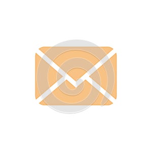 Email flat icon. Message vector illustration, Outline envelope sign isolated on the white background