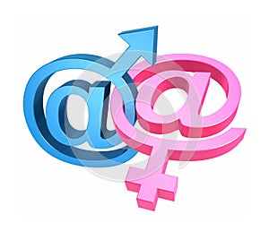 Email and gender symbols