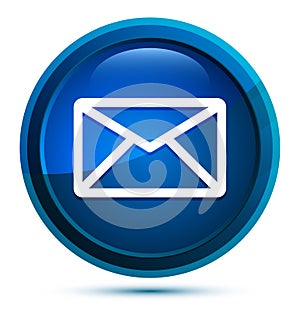 Email icon elegant blue round button illustration