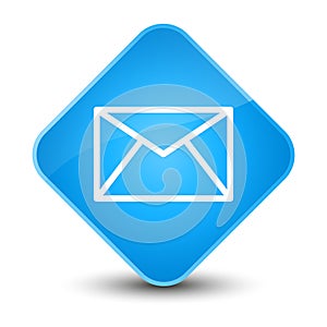 Email icon elegant cyan blue diamond button