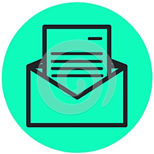 Email Icon. Envelope or Message Illustration As A Simple Vector Sign & Trendy Symbol in Glyph Style for Design and Websites