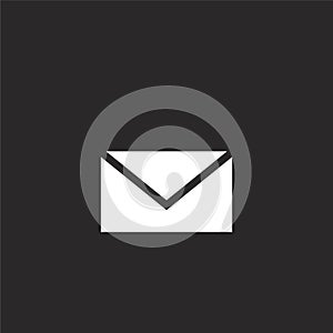 email icon. Filled email icon for website design and mobile, app development. email icon from filled dialogue assests collection