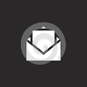 email icon. Filled email icon for website design and mobile, app development. email icon from filled dialogue assests collection