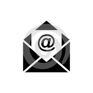 Email icon flat vector template design trendy