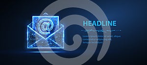 Email icon. Inbox logo, envelope symbol, e-mail mailbox, send notice photo