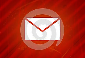 Email icon isolated on abstract red gradient magnificence background