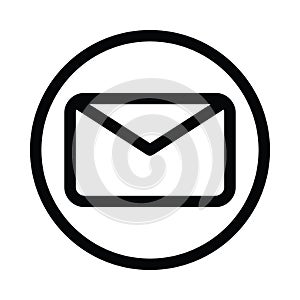 email icon with isolated circle shape
