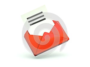 Email icon isolated on white