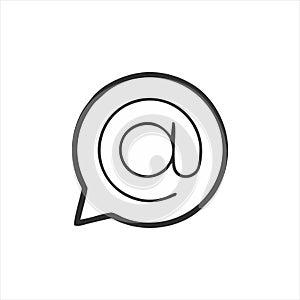 Email icon isolated on white background. Email icon in trendy design style.