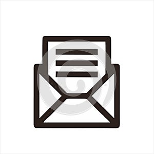 Email icon isolated on white background. Email icon in trendy design style.