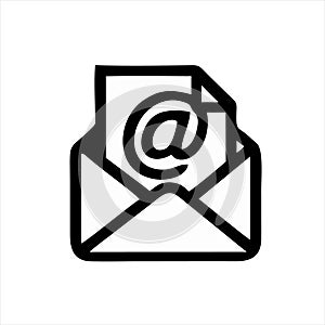 Email icon isolated on white background. Email icon in trendy design style.