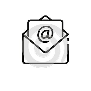 Email icon. Letter envelope representing electronic communication