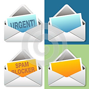 Email Icon Message Set