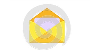 Email Icon. Open envelope with letter. Mail and messaging icon in flat style
